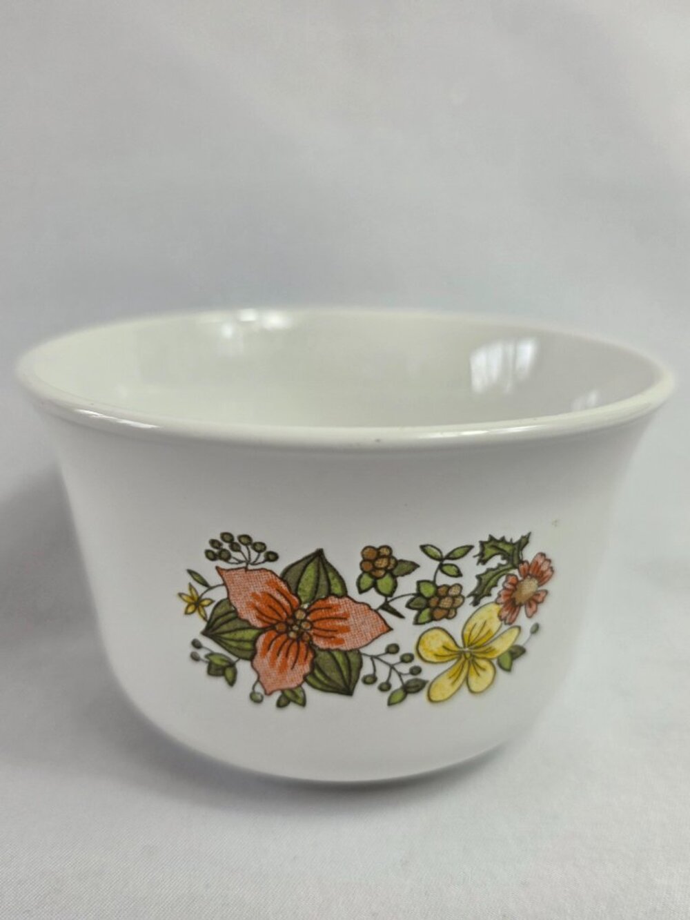 Corning Corelle Indian Summer Sugar Bowl White with Yellow & Orange Floral